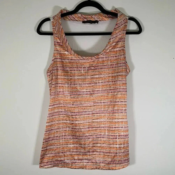 The Limited Top Women’s Medium Orange Satin Sleeveless Blouse Cowl Neck - Picture 1 of 6